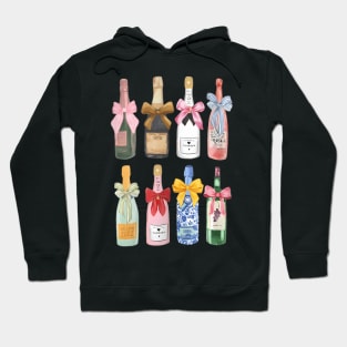 New Year Champagne Glass Coquette Bottle Hoodie